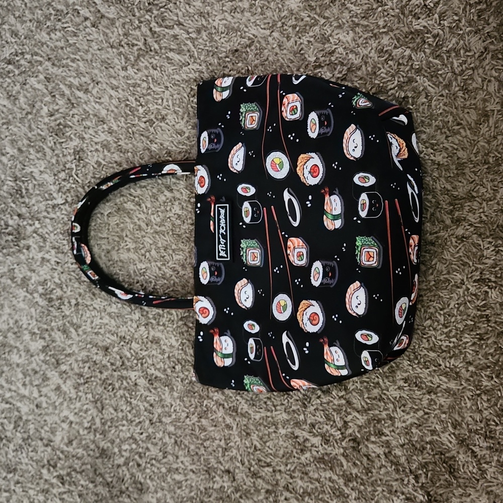 Betsey Johnson Insulated Sushi Lunch Tote Bag Gusseted Zipper Closure